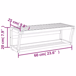 vidaXL Towel Shelf Bathroom Towel Rack Wall-mounted Towel Holder Hanger Bamboo