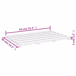 vidaXL Bamboo Bath Mat Bathroom Shower Mat Rug Runner Water-resistant Floor Mat
