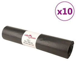 vidaXL Bin Bags Trash Can Bin Liner Rubbish Bag Office Trash Bag 250 pcs Black - without drawstrings, 120 L
