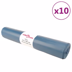 vidaXL Bin Bags Trash Can Bin Liner Kitchen Rubbish Bag Trash Bag 100 pcs Blue - 120 L