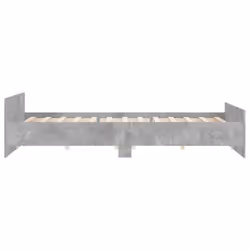 vidaXL Bed Frame with Headboard and Footboard Mattress Foundation Bed Base - concrete grey, 200 x 200 cm - Additional view 4