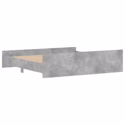 vidaXL Bed Frame with Headboard and Footboard Mattress Foundation Bed Base - concrete grey, 200 x 200 cm - Additional view 5