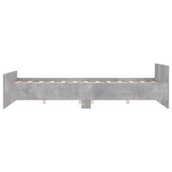 vidaXL Bed Frame with Headboard and Footboard Mattress Foundation Bed Base - concrete grey, 120 x 200 cm - Additional view 4