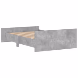 vidaXL Bed Frame with Headboard and Footboard Mattress Foundation Bed Base - concrete grey, 120 x 200 cm - Additional view 5