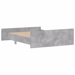 vidaXL Bed Frame with Headboard and Footboard Mattress Foundation Bed Base - concrete grey, 140 x 200 cm - Additional view 5