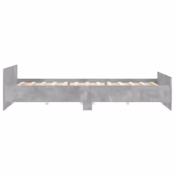 vidaXL Bed Frame with Headboard and Footboard Mattress Foundation Bed Base - concrete grey, 180 x 200 cm - Additional view 4
