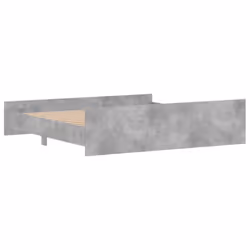 vidaXL Bed Frame with Headboard and Footboard Mattress Foundation Bed Base - concrete grey, 180 x 200 cm - Additional view 5