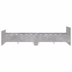 vidaXL Bed Frame with Headboard and Footboard Mattress Foundation Bed Base - concrete grey, 135 x 190 cm - Additional view 4