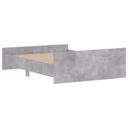 vidaXL Bed Frame with Headboard and Footboard Mattress Foundation Bed Base - concrete grey, 135 x 190 cm - Additional view 5