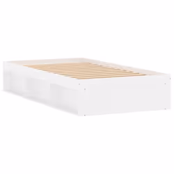 vidaXL Bed Frame Bedroom Mattress Foundation Guest Room Bedstead Bed Base - white, 90 x 200 cm - Additional view 7