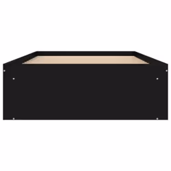 vidaXL Bed Frame Bedroom Mattress Foundation Guest Room Bedstead Bed Base - black, 90 x 200 cm - Additional view 5
