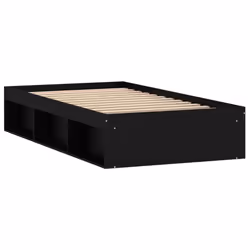 vidaXL Bed Frame Bedroom Mattress Foundation Guest Room Bedstead Bed Base - black, 90 x 200 cm - Additional view 7