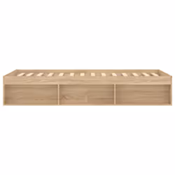 vidaXL Bed Frame Bedroom Mattress Foundation Guest Room Bedstead Bed Base - sonoma oak, 90 x 200 cm - Additional view 6
