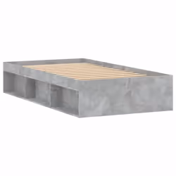 vidaXL Bed Frame Bedroom Mattress Foundation Guest Room Bedstead Bed Base - concrete grey, 90 x 200 cm - Additional view 7