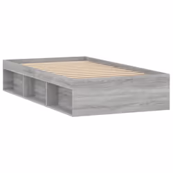 vidaXL Bed Frame Bedroom Mattress Foundation Guest Room Bedstead Bed Base - grey sonoma, 90 x 200 cm - Additional view 4