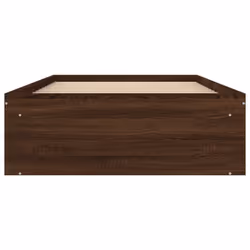 vidaXL Bed Frame Bedroom Mattress Foundation Guest Room Bedstead Bed Base - brown oak, 90 x 200 cm - Additional view 5