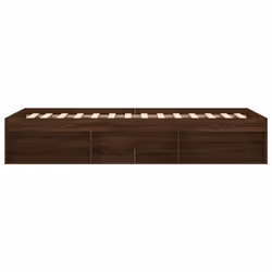 vidaXL Bed Frame Bedroom Mattress Foundation Guest Room Bedstead Bed Base - brown oak, 90 x 200 cm - Additional view 6