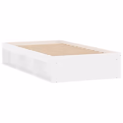 vidaXL Bed Frame Bedroom Mattress Foundation Guest Room Bedstead Bed Base - white, 100 x 200 cm - Additional view 4