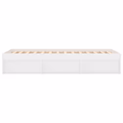 vidaXL Bed Frame Bedroom Mattress Foundation Guest Room Bedstead Bed Base - white, 100 x 200 cm - Additional view 6