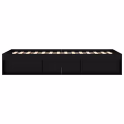 vidaXL Bed Frame Bedroom Mattress Foundation Guest Room Bedstead Bed Base - black, 100 x 200 cm - Additional view 6