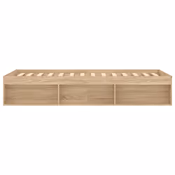 vidaXL Bed Frame Bedroom Mattress Foundation Guest Room Bedstead Bed Base - sonoma oak, 100 x 200 cm - Additional view 6