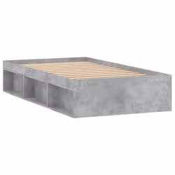 vidaXL Bed Frame Bedroom Mattress Foundation Guest Room Bedstead Bed Base - concrete grey, 100 x 200 cm - Additional view 4