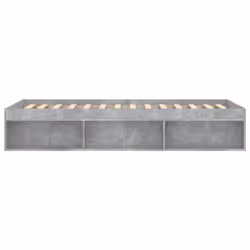 vidaXL Bed Frame Bedroom Mattress Foundation Guest Room Bedstead Bed Base - concrete grey, 100 x 200 cm - Additional view 6