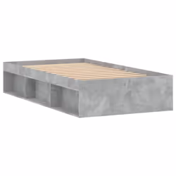 vidaXL Bed Frame Bedroom Mattress Foundation Guest Room Bedstead Bed Base - concrete grey, 100 x 200 cm - Additional view 7