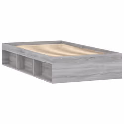 vidaXL Bed Frame Bedroom Mattress Foundation Guest Room Bedstead Bed Base - grey sonoma, 100 x 200 cm - Additional view 4