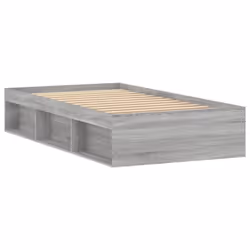 vidaXL Bed Frame Bedroom Mattress Foundation Guest Room Bedstead Bed Base - grey sonoma, 100 x 200 cm - Additional view 7