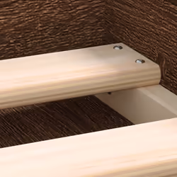vidaXL Bed Frame Bedroom Mattress Foundation Guest Room Bedstead Bed Base - brown oak, 100 x 200 cm - Additional view 8