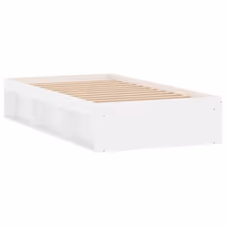 vidaXL Bed Frame Bedroom Mattress Foundation Guest Room Bedstead Bed Base - white, 90 x 190 cm - Additional view 4