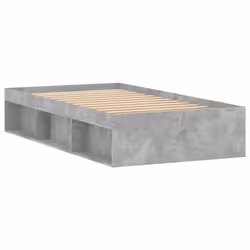 vidaXL Bed Frame Bedroom Mattress Foundation Guest Room Bedstead Bed Base - concrete grey, 90 x 190 cm - Additional view 7