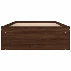 vidaXL Bed Frame Bedroom Mattress Foundation Guest Room Bedstead Bed Base - brown oak, 90 x 190 cm - Additional view 5