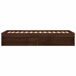 vidaXL Bed Frame Bedroom Mattress Foundation Guest Room Bedstead Bed Base - brown oak, 90 x 190 cm - Additional view 6