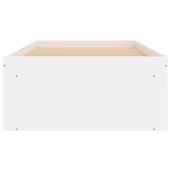vidaXL Bed Frame Bedroom Mattress Foundation Guest Room Bedstead Bed Base - white, 75 x 190 cm - Additional view 5
