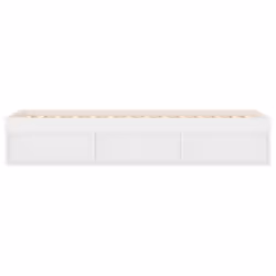 vidaXL Bed Frame Bedroom Mattress Foundation Guest Room Bedstead Bed Base - white, 75 x 190 cm - Additional view 6
