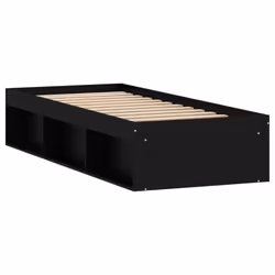 vidaXL Bed Frame Bedroom Mattress Foundation Guest Room Bedstead Bed Base - black, 75 x 190 cm - Additional view 4