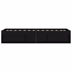 vidaXL Bed Frame Bedroom Mattress Foundation Guest Room Bedstead Bed Base - black, 75 x 190 cm - Additional view 6