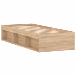 vidaXL Bed Frame Bedroom Mattress Foundation Guest Room Bedstead Bed Base - sonoma oak, 75 x 190 cm - Additional view 4