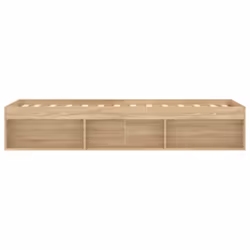vidaXL Bed Frame Bedroom Mattress Foundation Guest Room Bedstead Bed Base - sonoma oak, 75 x 190 cm - Additional view 6