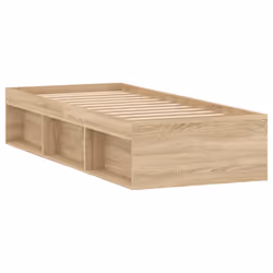 vidaXL Bed Frame Bedroom Mattress Foundation Guest Room Bedstead Bed Base - sonoma oak, 75 x 190 cm - Additional view 7