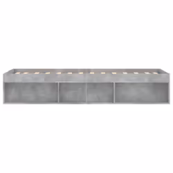 vidaXL Bed Frame Bedroom Mattress Foundation Guest Room Bedstead Bed Base - concrete grey, 75 x 190 cm - Additional view 6