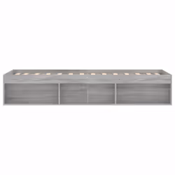 vidaXL Bed Frame Bedroom Mattress Foundation Guest Room Bedstead Bed Base - grey sonoma, 75 x 190 cm - Additional view 6