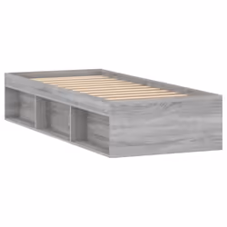 vidaXL Bed Frame Bedroom Mattress Foundation Guest Room Bedstead Bed Base - grey sonoma, 75 x 190 cm - Additional view 7