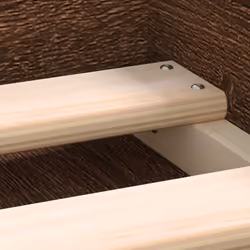 vidaXL Bed Frame Bedroom Mattress Foundation Guest Room Bedstead Bed Base - brown oak, 75 x 190 cm - Additional view 8