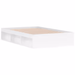 vidaXL Bed Frame Bedroom Mattress Foundation Guest Room Bedstead Bed Base - white, 120 x 200 cm - Additional view 4