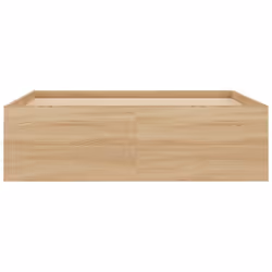 vidaXL Bed Frame Bedroom Mattress Foundation Guest Room Bedstead Bed Base - sonoma oak, 120 x 200 cm - Additional view 5