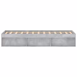vidaXL Bed Frame Bedroom Mattress Foundation Guest Room Bedstead Bed Base - concrete grey, 120 x 200 cm - Additional view 6