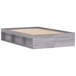 vidaXL Bed Frame Bedroom Mattress Foundation Guest Room Bedstead Bed Base - grey sonoma, 120 x 200 cm - Additional view 4